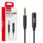 Καλωδιο Συνδεσης Aux Mini Jack Απο Αρσενικο 3.5mm Σε Θηλυκο 3.5mm 2m Amio - 1 Τεμ.