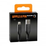 Καλωδιο Φορτισης & Μεταφορας Δεδομενων Usb A >APPLE 8PIN 3000mA/18W Σιλικονης Μαυρο 20cm Optiline Lampa - 1 TEM.