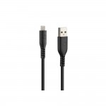 Καλωδιο Φορτισης & Μεταφορας Δεδομενων Usb A >APPLE 8PIN 3000mA/18W Σιλικονης Μαυρο 20cm Optiline Lampa - 1 TEM.