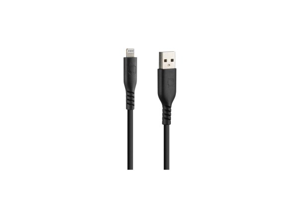 Καλωδιο Φορτισης & Μεταφορας Δεδομενων Usb A >APPLE 8PIN 3000mA/18W Σιλικονης Μαυρο 20cm Optiline Lampa - 1 TEM.