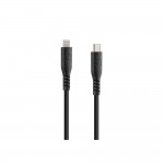 Καλωδιο Φορτισης Usb Type C >APPLE 8PIN 3000mA/60W (PD Power DELIVERY) Σιλικονης Μαυρο 20cm Optiline Lampa - 1 TEM.