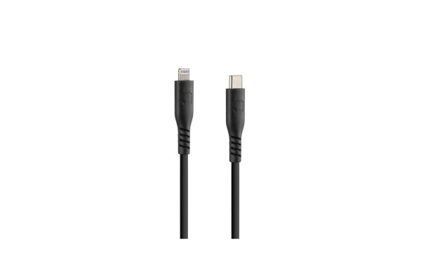 Καλωδιο Φορτισης Usb Type C >APPLE 8PIN 3000mA/60W (PD Power DELIVERY) Σιλικονης Μαυρο 20cm Optiline Lampa - 1 TEM.