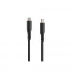 Καλωδιο Φορτισης Usb Type C >APPLE 8PIN 3000mA/60W (PD Power DELIVERY) Σιλικονης Μαυρο 60cm Optiline Lampa - 1 TEM.