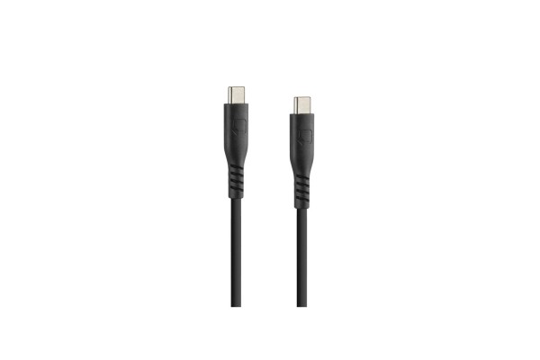 Καλωδιο Φορτισης Usb Type C > Type C 3000mA/60W (PD Power DELIVERY) Σιλικονης Μαυρο 60cm OPTILINE​​ Lampa - 1 TEM.