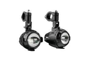Lampa - Προβολείς Ομίχλης Moto FOG-X2 12V 30W 2100lm 6000-6500K Φ71mm 1 Led Αδιάβροχοι IP68 Με Καλωδίωση Και Βάσεις Φ38-39mm - Σετ 2 Τεμ. (9158.2-LM)