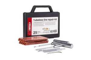 Amio - Κιτ Επισκευής Ελαστικών Με Κορδόνι (φυτίλι) Σετ 25 τεμ. Σε Πλαστική Κασετίνα Μεταφοράς Για Επιβατικά Αυτοκίνητα Και Moto - 1 Σετ (04692/AM)