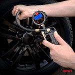 Amio - Επαγγελματικό Αερόμετρο Φουσκώματος Με Ψηφιακό Μανόμετρο 17 Bar – Οθόνη Lcd Βαλβίδα Εκτόνωσης Σωλήνας 30cm - 1 τεμ. (04466/AM)