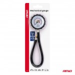 Amio - Επαγγελματικό Μηχανικό Μανόμετρο Πίεσης Ελαστικών 12 Bar Με Εύκαμπτο Σωλήνα 30cm Αναλογικό - 1 τεμ. (04468/AM)