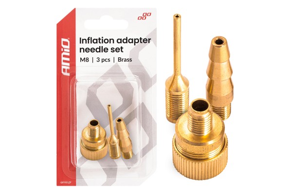 Amio - Αντάπτορες Φουσκώματος Ελαστικού Με Σπείρωμα M8 Για Κομπρεσέρ Και Τρόμπες - Σετ 3 τεμ. (04502/AM) Amio - Αντάπτορες Φουσκώματος Ελαστικού Με Σπείρωμα M8 Για Κομπρεσέρ Και Τρόμπες - Σετ 3 τεμ. (04502/AM)