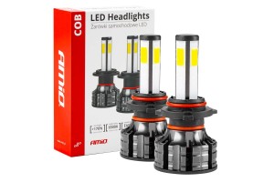 Amio – Led HB3 9005 Cob 12/24V 38W 6500K 3800lm Σειρά Cob Για Ισχυρό Λευκό Φωτισμό & Καθαρή Ορατότητα – 2 Τεμ. (02846/AM)