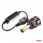 Amio – Led HB3 9005 Cob 12/24V 38W 6500K 3800lm Σειρά Cob Για Ισχυρό Λευκό Φωτισμό & Καθαρή Ορατότητα – 2 Τεμ. (02846/AM)