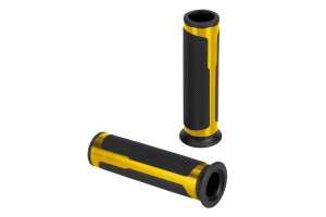 Χερουλια Moto Style Grip ΜΑΥΡΟ/ΧΡΥΣΟ Χρωμα 22mm+25mm 12cm Lampa - 2 τεμ.