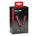 Χερουλια Moto Style Grip ΜΑΥΡΟ/ΚΟΚΚΙΝΟ Χρωμα 22mm+25mm 12cm Lampa - 2 τεμ.