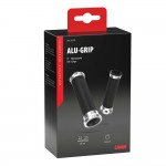 Χερουλια Moto Alu GRIPΜΑΥΡΟ/ΑΣΗΜΙ Χρωμα 22mm+25mm 12cm Lampa - 2 τεμ.