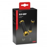 Χερουλια Moto Alu GRIPΜΑΥΡΟ/ΧΡΥΣΟ Χρωμα 22mm+25mm 12cm Lampa - 2 τεμ.