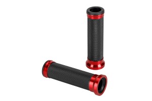 Χερουλια Moto Alu GRIPΜΑΥΡΟ/ΚΟΚΚΙΝΟ Χρωμα 22mm+25mm 12cm Lampa - 2 τεμ.