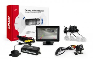 Συστημα Παρκαρισματος 12V Με 4 Αισθητηρες (ΑΣΗΜΙ) 22mm Καμερα HD-315 Και Οθονη TFT01 Αμιο