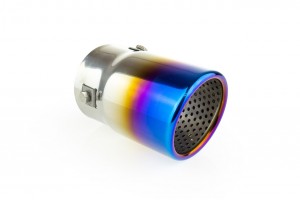 Ακρο (ΜΠΟΥΚΑ) Εξατμισης MT017BLC 43>62mm (ΜΗΚΟΣ: 130mm) Καμμενο Τιτανιου Αμιο -1 ΤΕΜ.