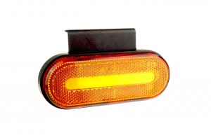 Φως Ογκου Φορτηγου Led Πορτοκαλι Οβαλ 10-30V 124x49x22mm Αδιαβροχο OM-01-O Amio 1ΤΕΜ.