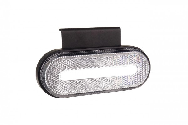 Φως Ογκου Φορτηγου Led Λευκο Οβαλ 10-30V 124x49x22mm Αδιαβροχο OM-01-W Amio 1ΤΕΜ.