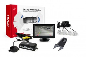 Συστημα Παρκαρισματος Με 4 Ρανταρ Ασημι Καμερα Infrared Και Οθονη 4,3" HD-502-IR Amio