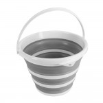 Κουβας ΠΛΥΣΙΜΑΤΟΣ/ΚΑΛΑΘΙ Μεταφορας Αντικειμενων Πτυσσομενος 5>25cm Με Χειρολαβη 10LT ΛΕΥΚΟ/ΓΚΡΙ