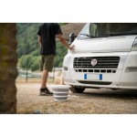 Κουβας ΠΛΥΣΙΜΑΤΟΣ/ΚΑΛΑΘΙ Μεταφορας Αντικειμενων Πτυσσομενος 5>25cm Με Χειρολαβη 10LT ΛΕΥΚΟ/ΓΚΡΙ