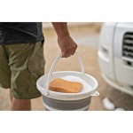 Κουβας ΠΛΥΣΙΜΑΤΟΣ/ΚΑΛΑΘΙ Μεταφορας Αντικειμενων Πτυσσομενος 5>25cm Με Χειρολαβη 10LT ΛΕΥΚΟ/ΓΚΡΙ