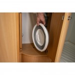 Κουβας ΠΛΥΣΙΜΑΤΟΣ/ΚΑΛΑΘΙ Μεταφορας Αντικειμενων Πτυσσομενος 5>25cm Με Χειρολαβη 10LT ΛΕΥΚΟ/ΓΚΡΙ