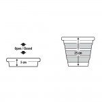 Κουβας ΠΛΥΣΙΜΑΤΟΣ/ΚΑΛΑΘΙ Μεταφορας Αντικειμενων Πτυσσομενος 5>25cm Με Χειρολαβη 10LT ΛΕΥΚΟ/ΓΚΡΙ