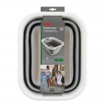 Λεκανη Πτυσσομενη 6,5>24,5cm Με Ενσωματωμενες Λαβες Μεταφορας 8,5LT ΛΕΥΚΟ/ΓΚΡΙ