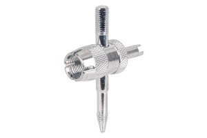Amio - Πολυεργαλείο Βαλβίδας Ελαστικών 4-σε-1 (4-Way Valve Tool) – Για Αυτοκίνητα, Μοτοσυκλέτες & Ποδήλατα - 1 τεμ. (04471/AM)