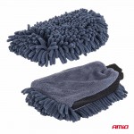 Amio - Σετ Περιποίησης Με Γάντι Πλυσίματος 20x26cm (94g/sqm) Και Πανί Στεγνώματος Μικροϊνών 60x90cm Υψηλής Απορροφητικότητας (800g/sqm) Για Επιβατικά Αυτοκίνητα - 1 Σετ (04489/AM)