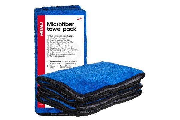 Amio – Πανί Στεγνώματος Μικροϊνών 30x40cm 1200GSM Διπλής Όψης Για Μέγιστη Απορροφητικότητα & Χωρίς Γρατζουνιές – 1 Τεμ. (04491/AM)