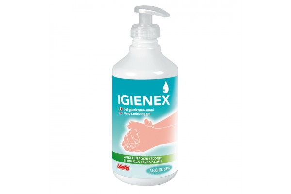 Αντισηπτικο Τζελ Χεριων Igienex (63% ΑΛΚΟΟΛΗ) Με Ντισπενσερ 500ml
