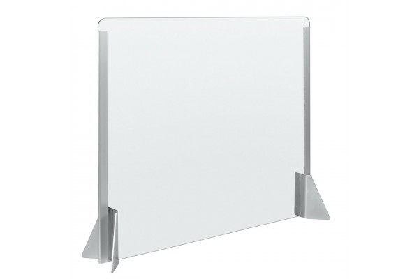 Προστατευτικο Διαχωριστικο Τζαμι Plexiglass 3mm 66x56cm Και Βασεις Στηριξης Αλουμινιου