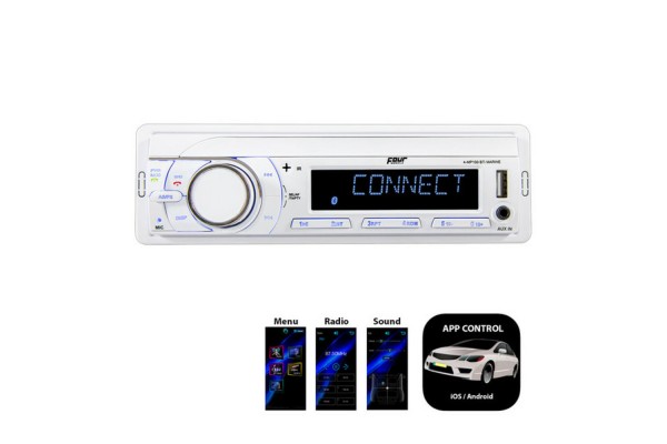 4-4 Connect 4-MP100BTi Marine Radio-mp3-usb-bt-cd|Marine