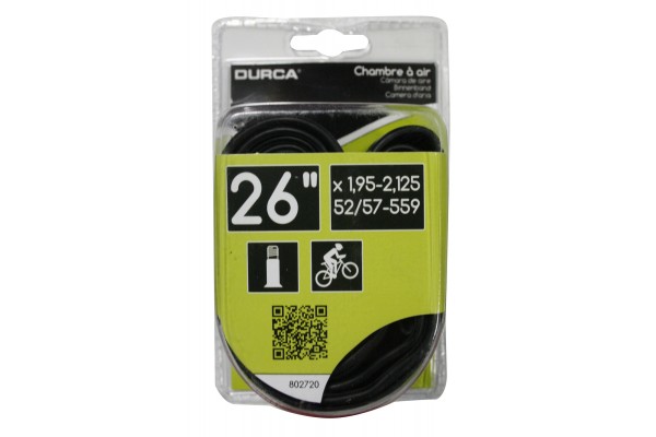 Durca 802720 Σαμπρέλα Ποδηλάτου 26" x 1,90/2,125 Μεγάλη Βαλβίδα