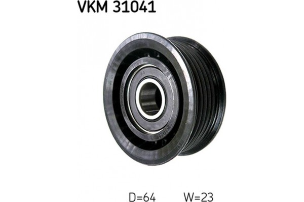 Skf Τροχαλία παρέκκλισης, Ιμάντας poly-V - Vkm 31041