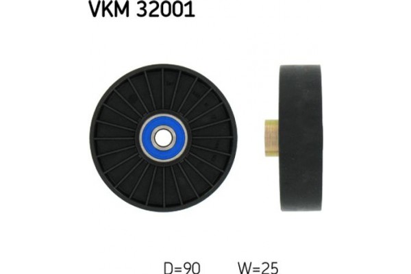 Skf Τροχαλία παρέκκλισης, Ιμάντας poly-V - Vkm 32001