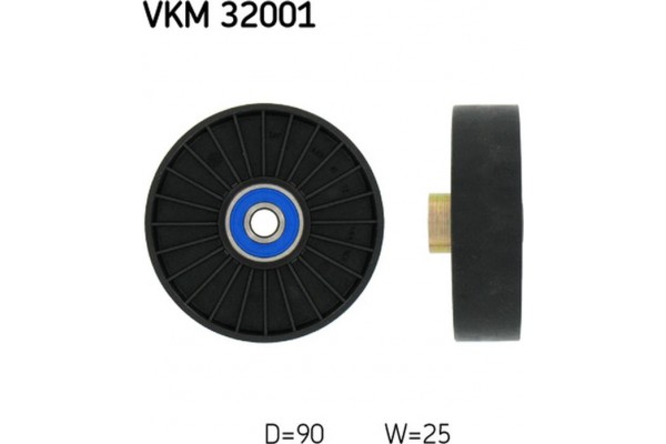 Skf Τροχαλία παρέκκλισης, Ιμάντας poly-V - Vkm 32001 Skf Τροχαλία παρέκκλισης, Ιμάντας poly-V - Vkm 32001
