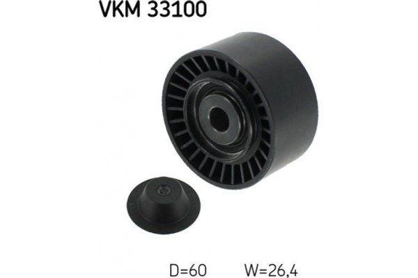 Skf Τροχαλία παρέκκλισης, Ιμάντας poly-V - Vkm 33100