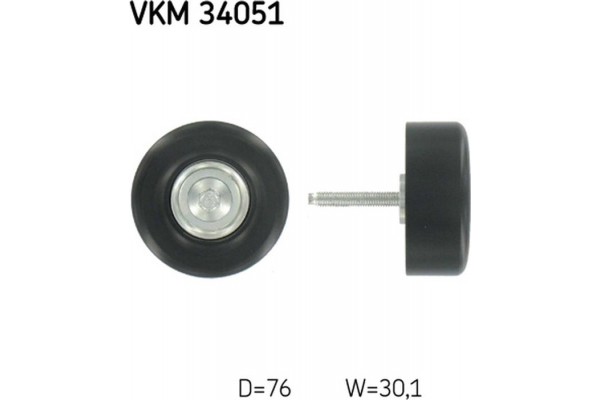 Skf Τροχαλία παρέκκλισης, Ιμάντας poly-V - Vkm 34051