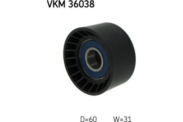 Skf Τροχαλία παρέκκλισης, Ιμάντας poly-V - Vkm 36038