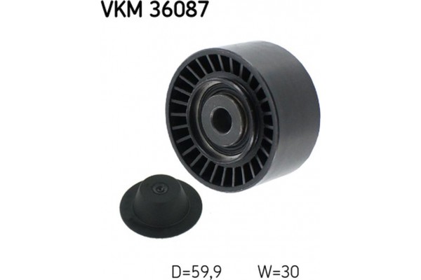 Skf Τροχαλία παρέκκλισης, Ιμάντας poly-V - Vkm 36087