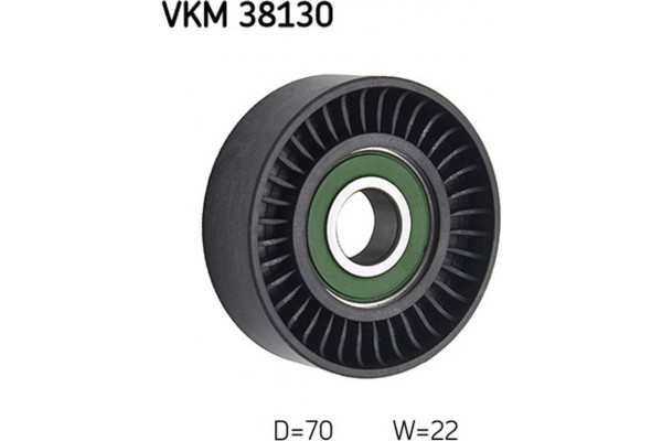 Skf Τροχαλία παρέκκλισης, Ιμάντας poly-V - Vkm 38130