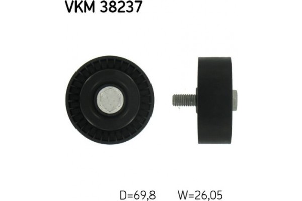 Skf Τροχαλία παρέκκλισης, Ιμάντας poly-V - Vkm 38237