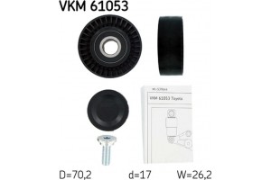 Skf Τροχαλία παρέκκλισης, Ιμάντας poly-V - Vkm 61053