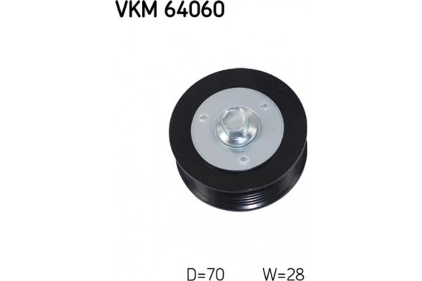 Skf Τροχαλία παρέκκλισης, Ιμάντας poly-V - Vkm 64060