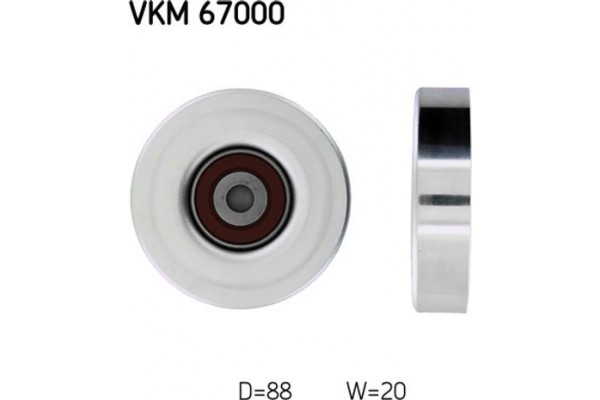 Skf Τροχαλία παρέκκλισης, Ιμάντας poly-V - Vkm 67000